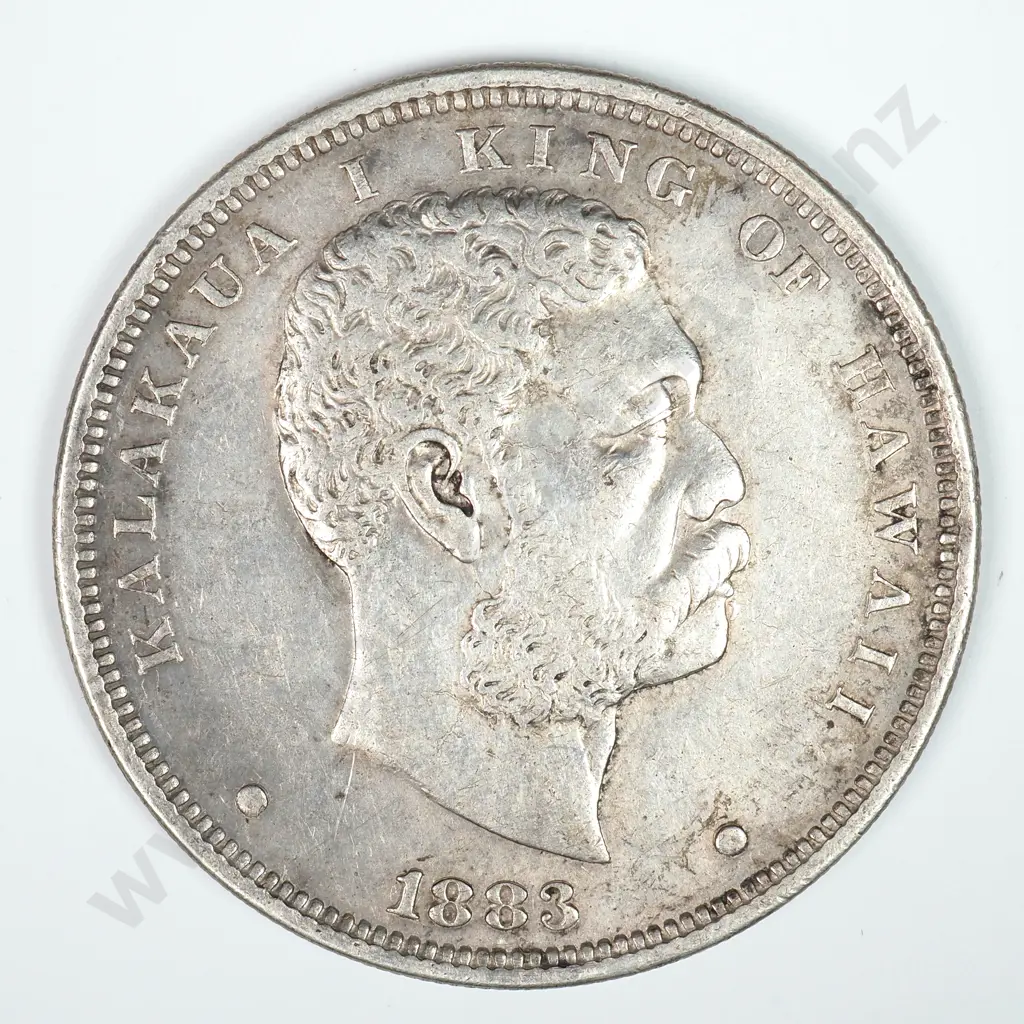 Hawaii: 1883 One Dollar - Very Fine Image 1++