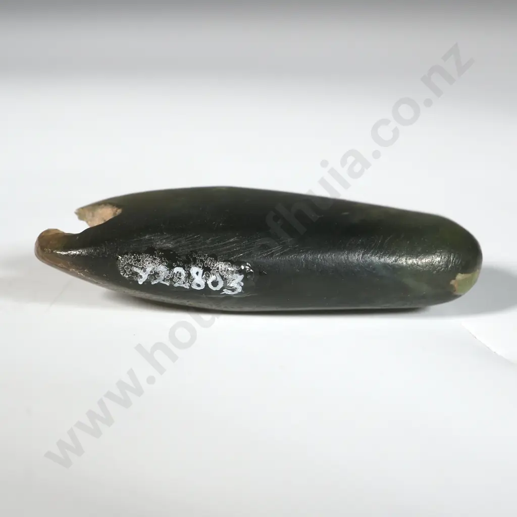 Pre - European Small Pounamu Kuru, Suspension Hole Broken Y-22803 Image 1++