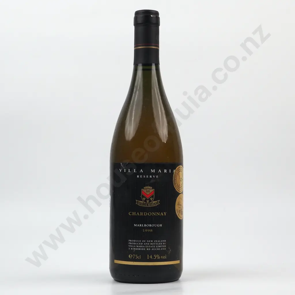 1998 Villa Maria Reserve Chardonnay - Marlborough. Image 1++