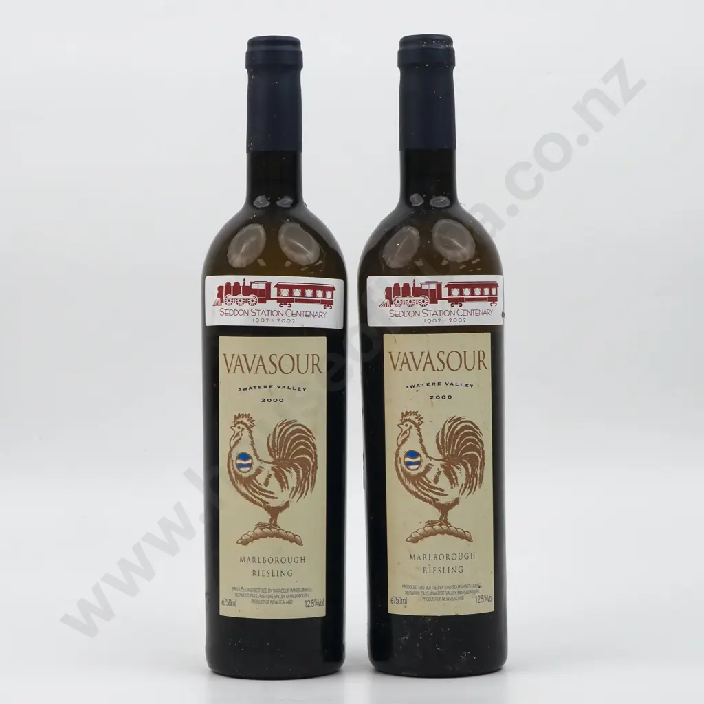 Two Bottles 2000 Vavasour Awatere Valley Riesling - Marlborough. Image 1++