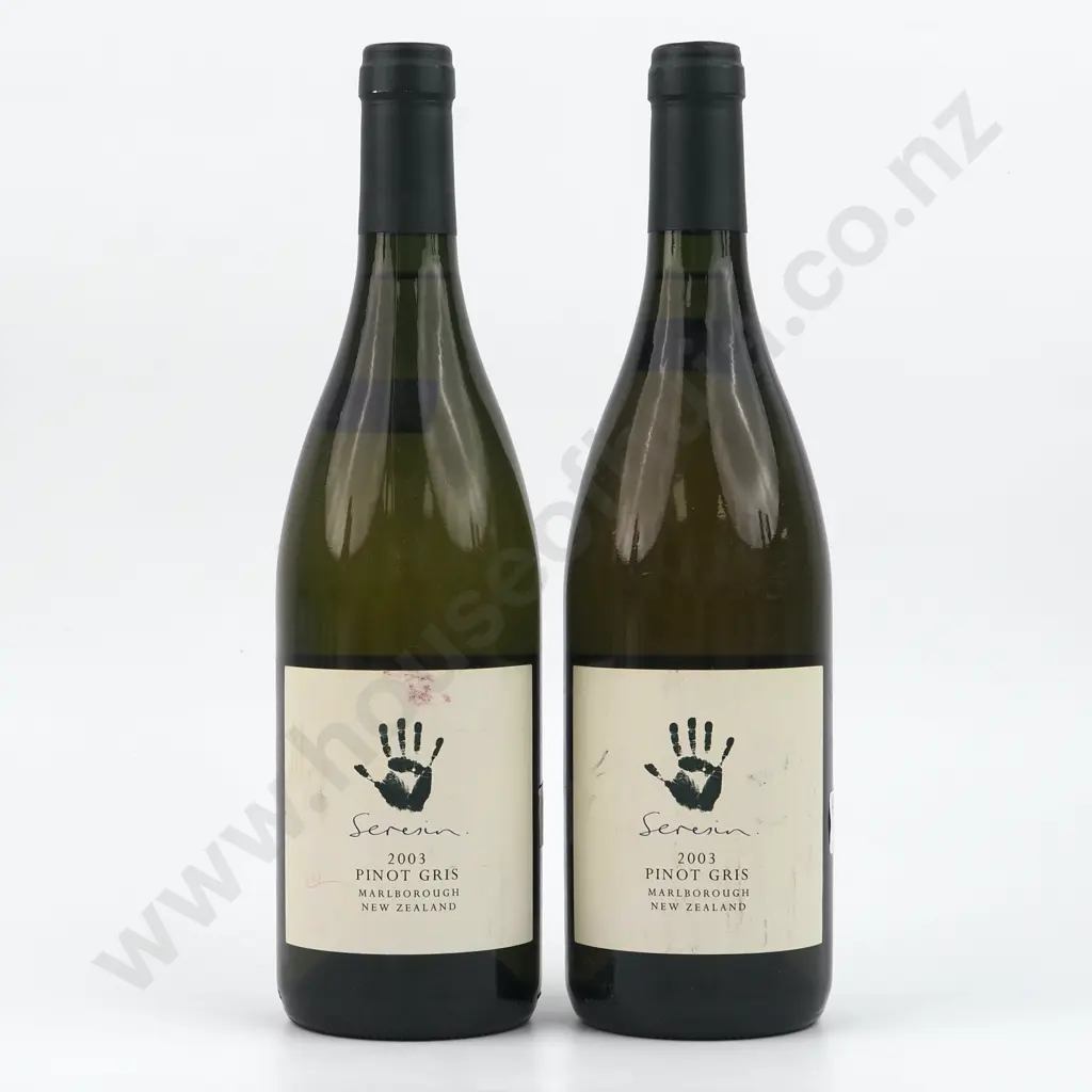 Two Bottles 2003 Seresin Pinot Gris - Marlborough. Image 1++