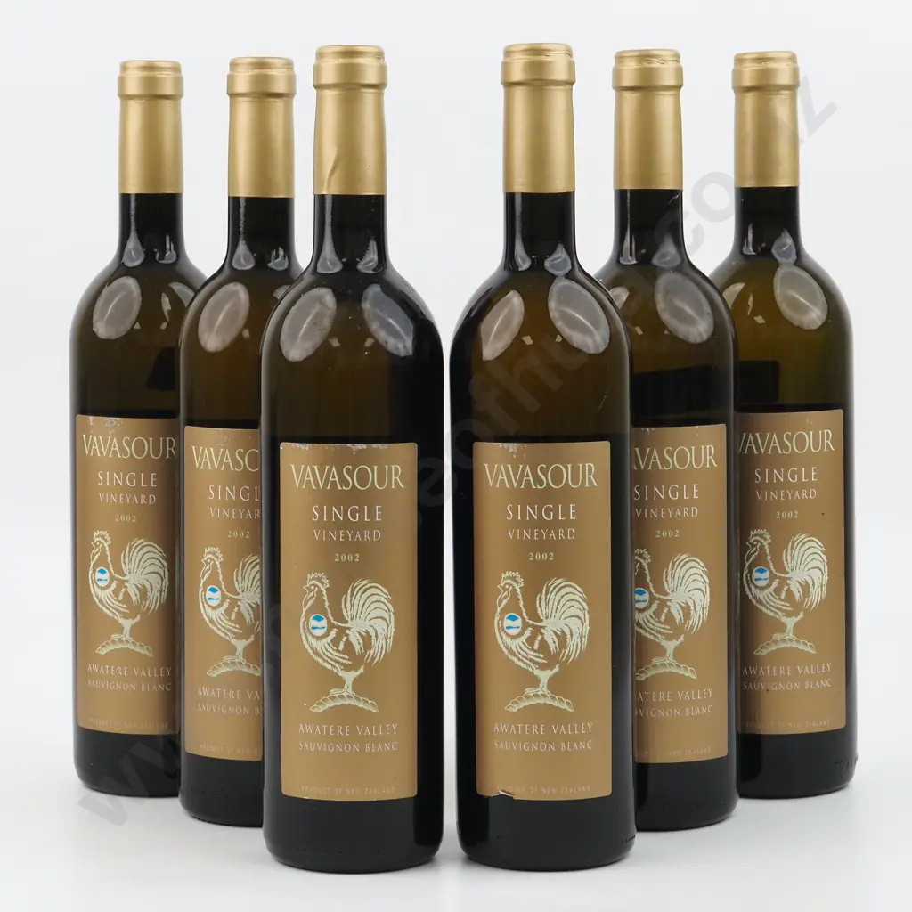 Six Bottles 2002 Vavasour Single Vineyard Sauvignon Blanc - Awatere Valley - Marlborough. Image 1++