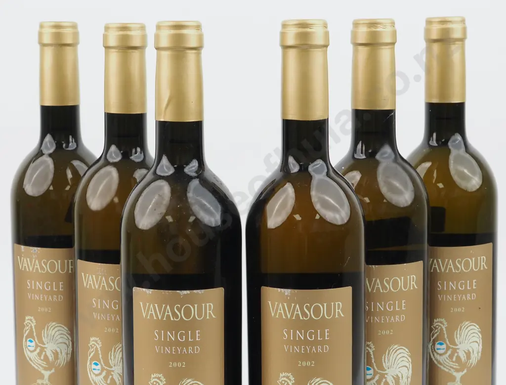 Six Bottles 2002 Vavasour Single Vineyard Sauvignon Blanc - Awatere Valley - Marlborough. Image 1++