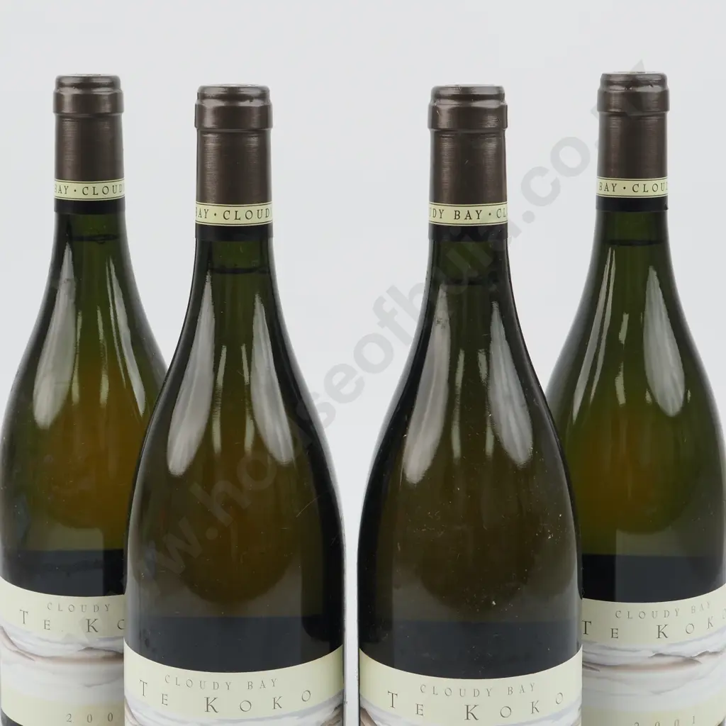 Box of Four 2001 Cloudy Bay Te Koko Sauvignon Blanc - Marlborough. Image 1++