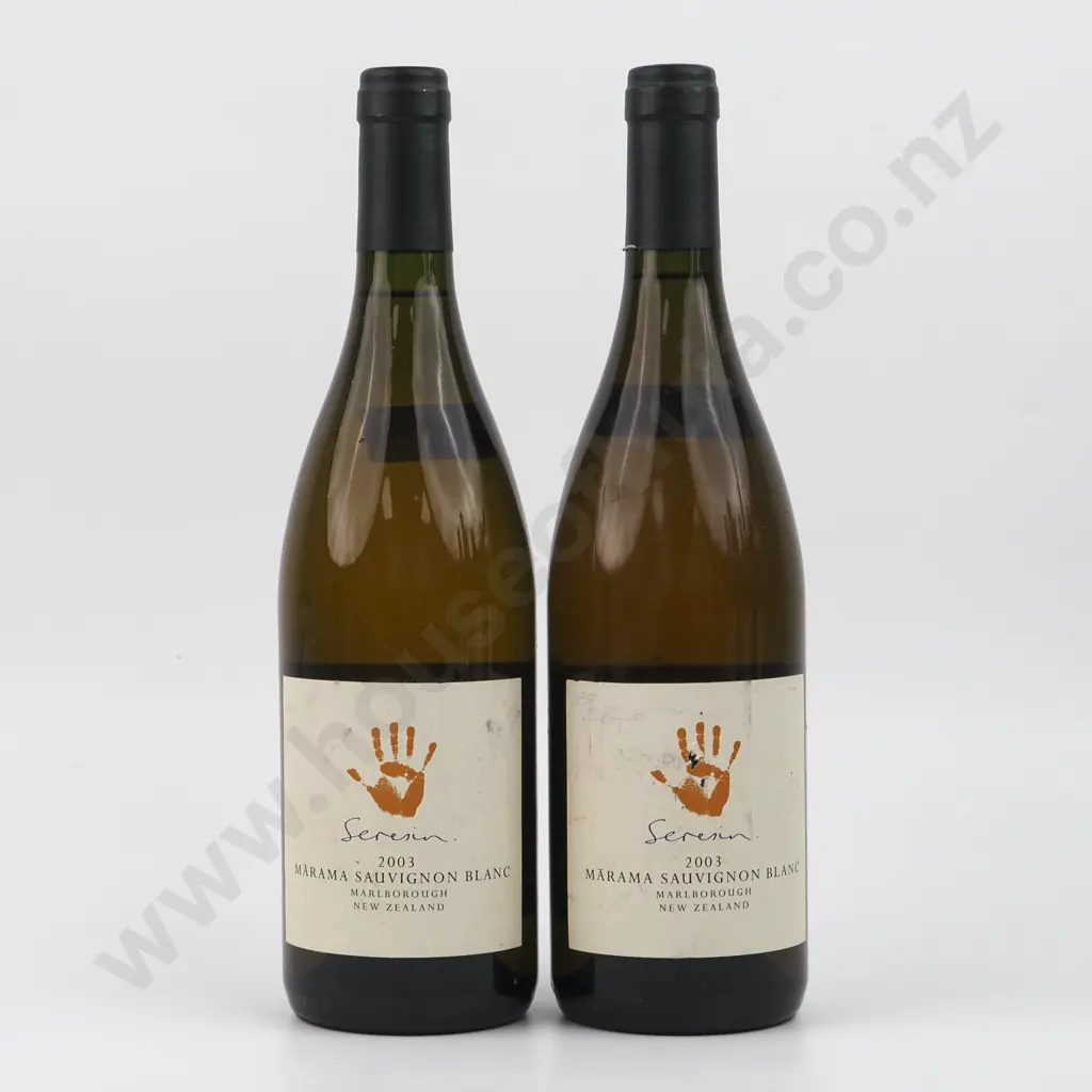 Two Bottles 2003 Seresin Marama Sauvignon Blanc - Marlborough. Image 1++