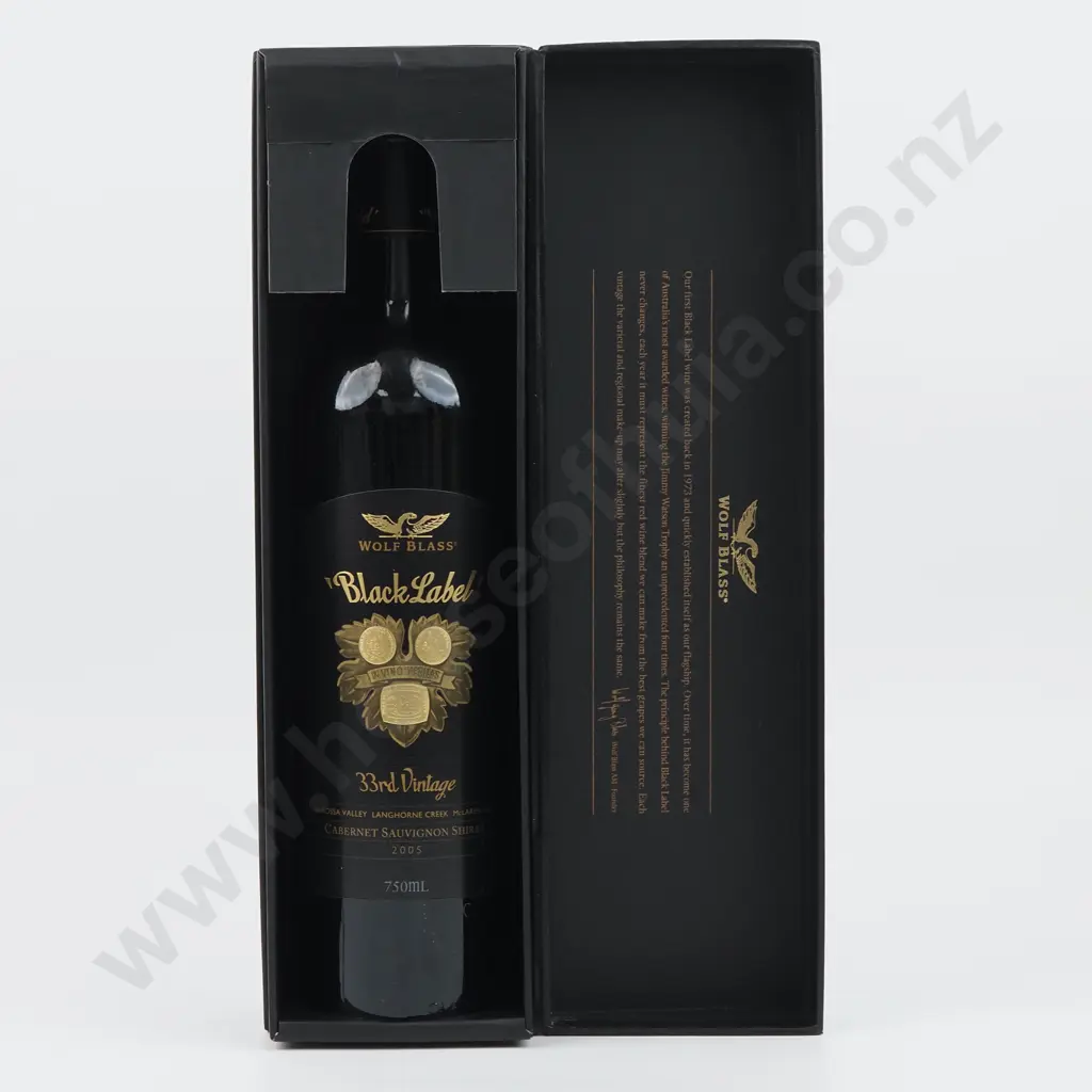 Cased WolfBlass Black Label  Image 1++