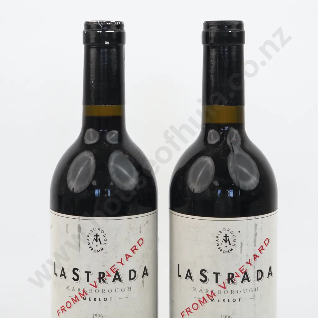 Two Bottles 1996 La Strada Merlot - Marlborough. Image 1++