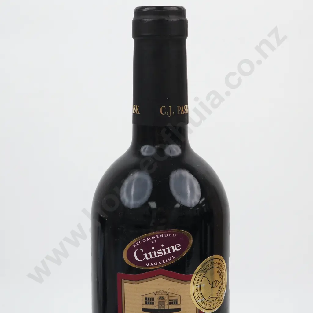 1998 C.J. Pask Gimblett Gravels Cabernet Merlot - Hawke's Bay. Image 1++