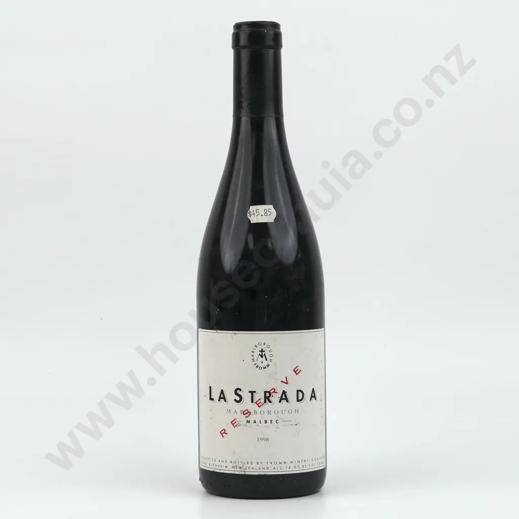 1998 La Strada Reserve Malbec - Marlborough. Image 1++