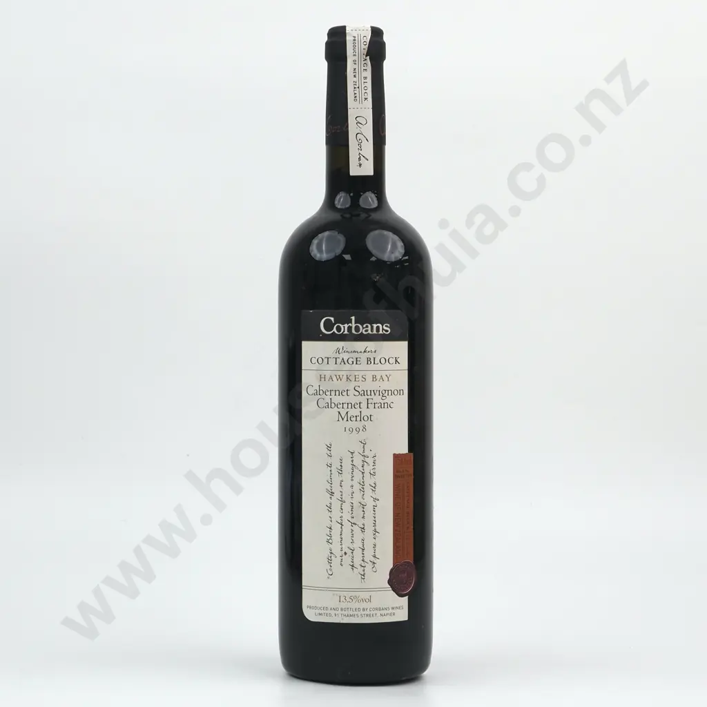 1998 Corbans Cottage Block Cabernet Sauvignon-Cabernet-Franc-Merlot Image 1++