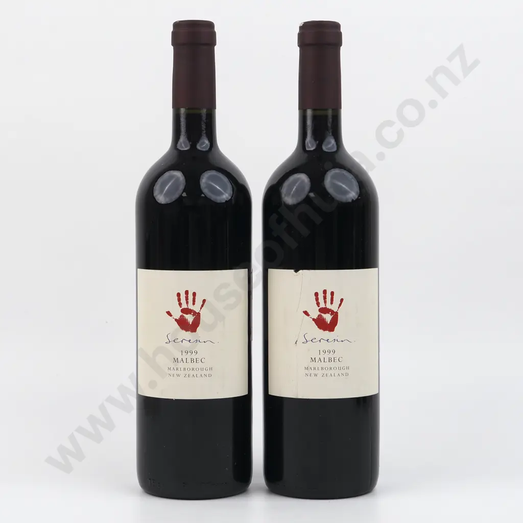 Two Bottles 1999 Seresin Malbec - Marlborough. Image 1++