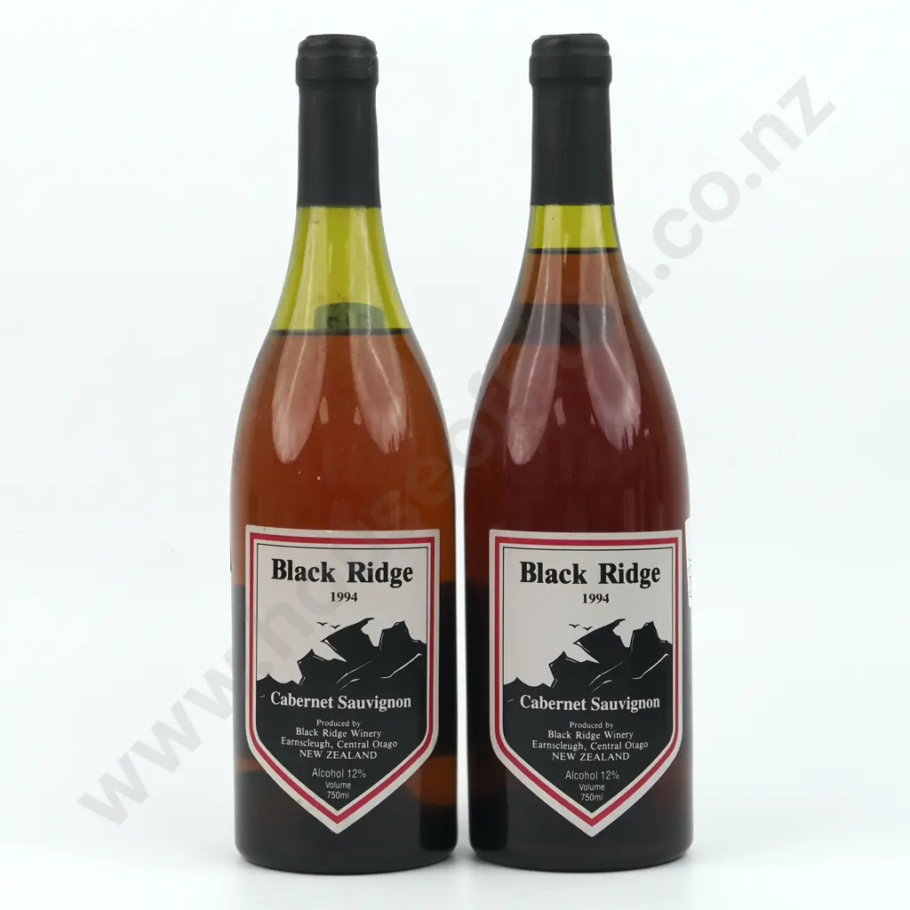 Two Bottles 1994 Black Ridge Cabernet Sauvignon. Central Otago, New Zealand. Image 1++
