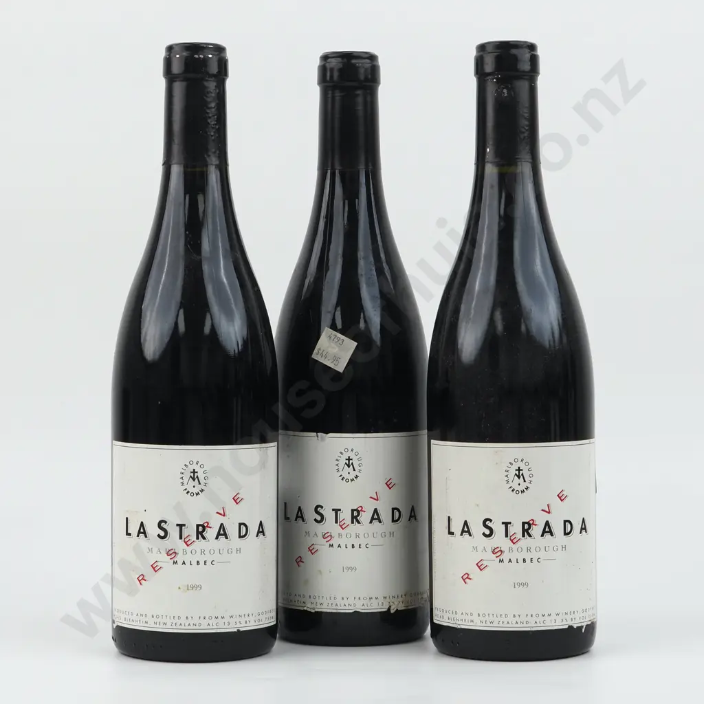 Three Bottles 1999 La Strada Reserve Malbec - Marlborough. Image 1++