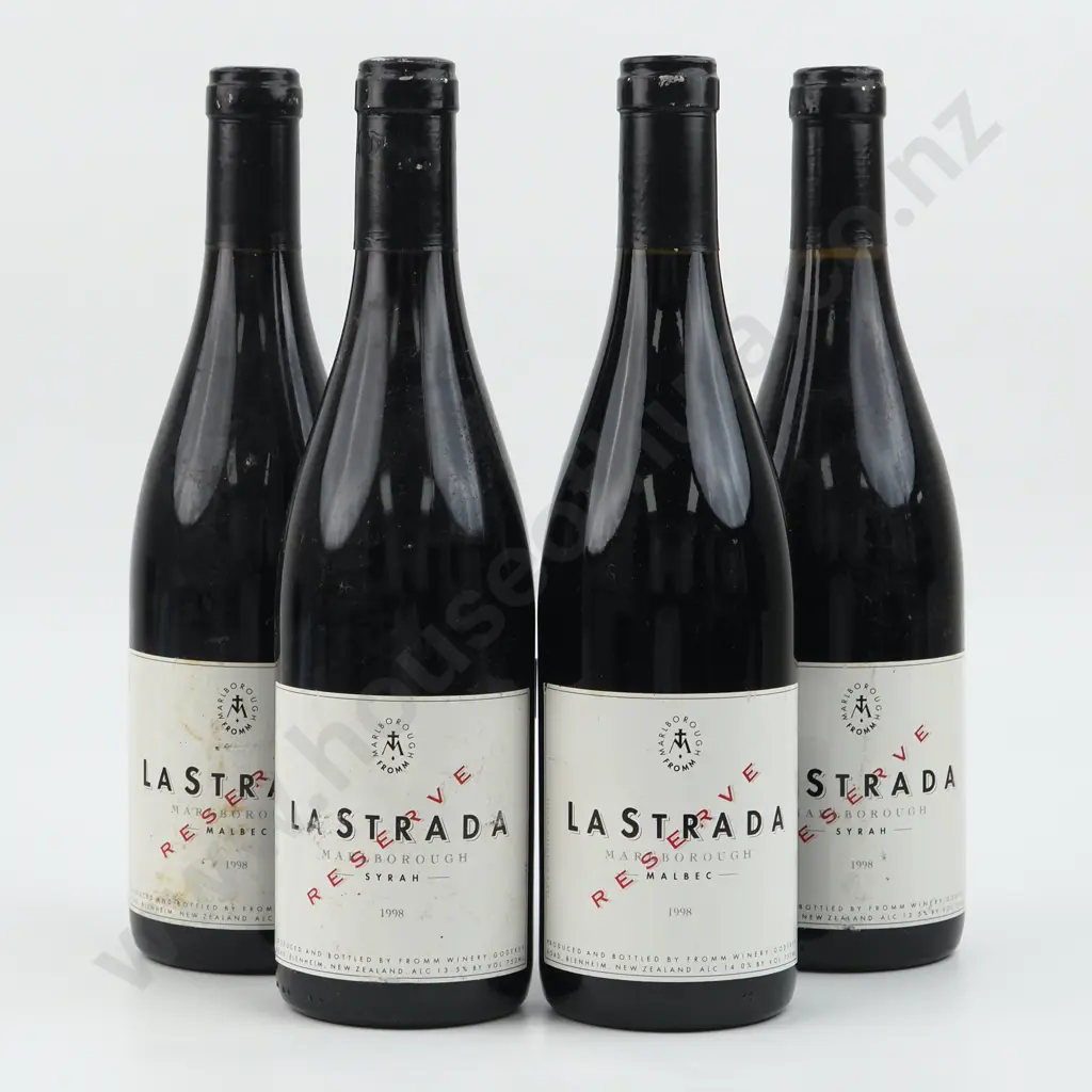 Four Bottles 1998 La Strada Reserve Malbec - Marlborough. Image 1++