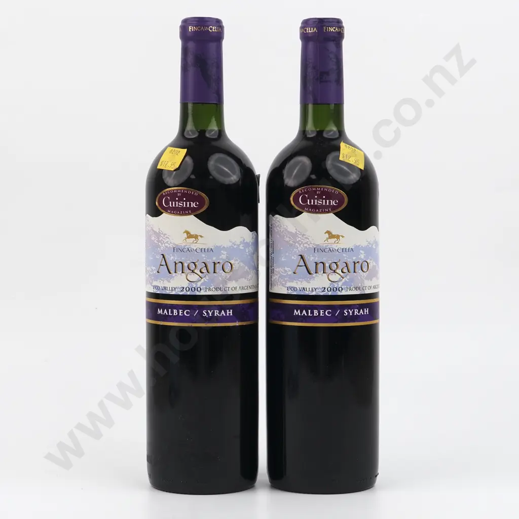 Two Bottles 2000 Finca La Celia Angaro Malbec/Syrah - Argentina. Image 1++