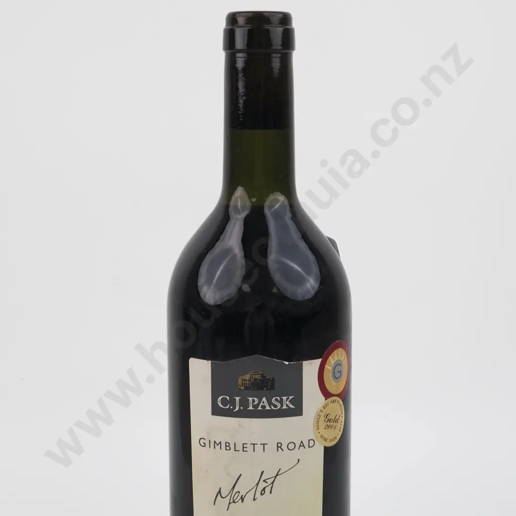 C.J. Pask 2000 Gimblett Road Merlot - Hawke's Bay. Image 1++
