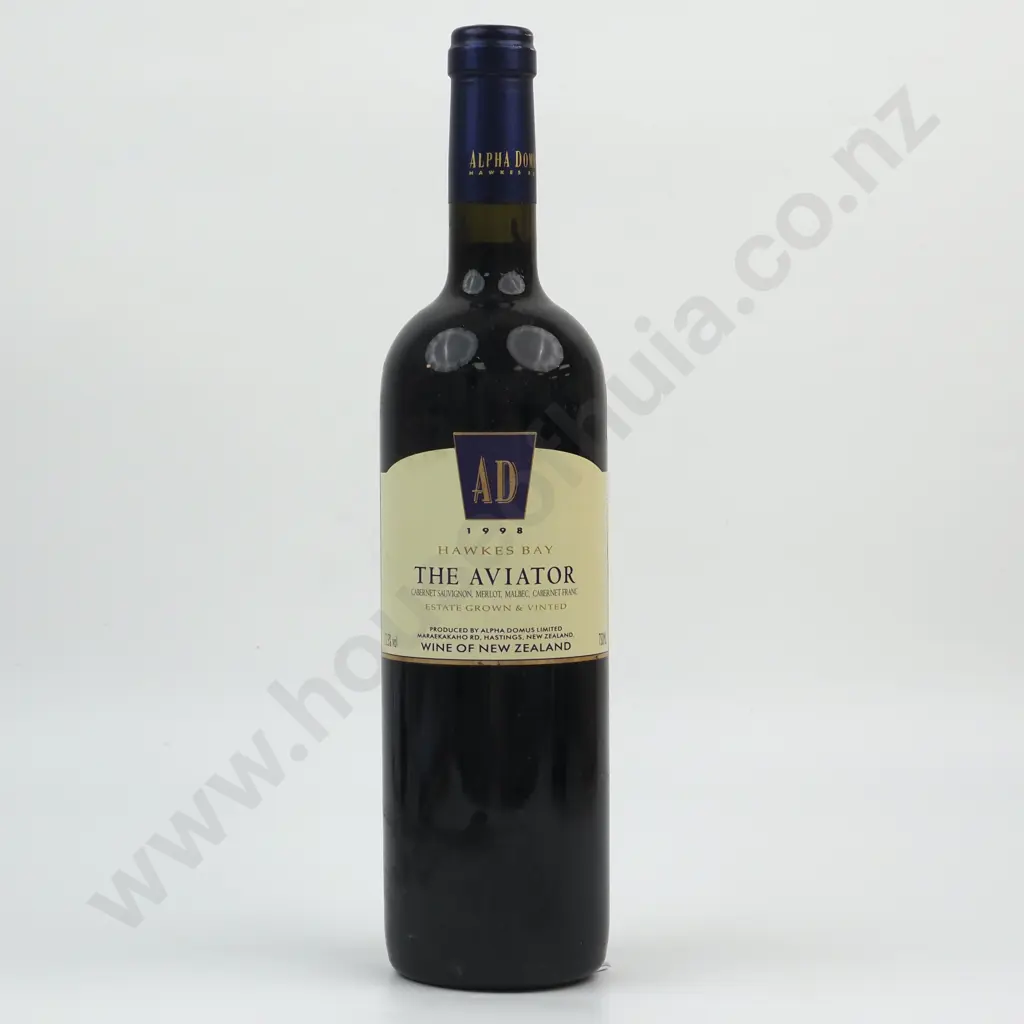 1998 AD (Alpha Domus) The Aviator, Cabernet Sauvignon-Merlot-Malbec-Cabernet Franc - Hawkes Bay. Image 1++