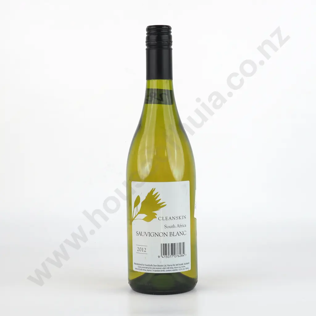 2012 Clean Skin Sauvignon Blanc. South Africa. Image 1++