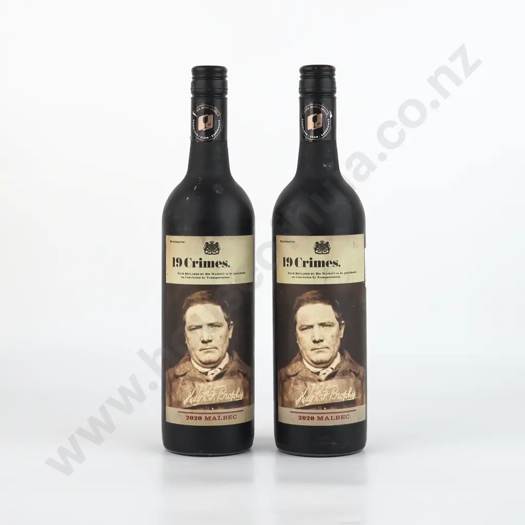Two Bottles 2020 19 Crimes Malbec - Argentina. Image 1++