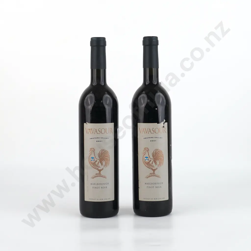 Two Bottles 2001 Vavasour Awatere Valley Pinot Noir - Marlborough. Image 1++