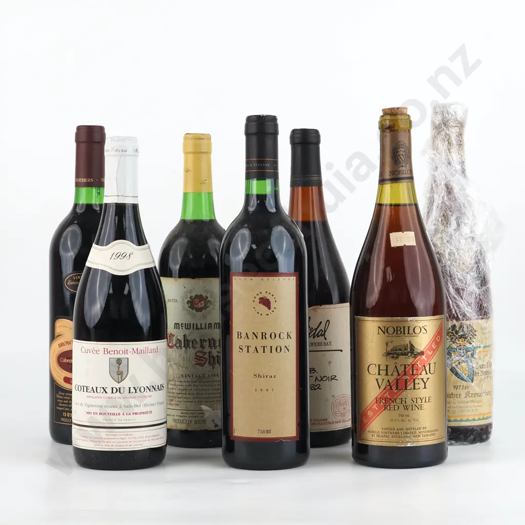 Lot of Seven Assorted Bottles of Wine A/F. Image 1++