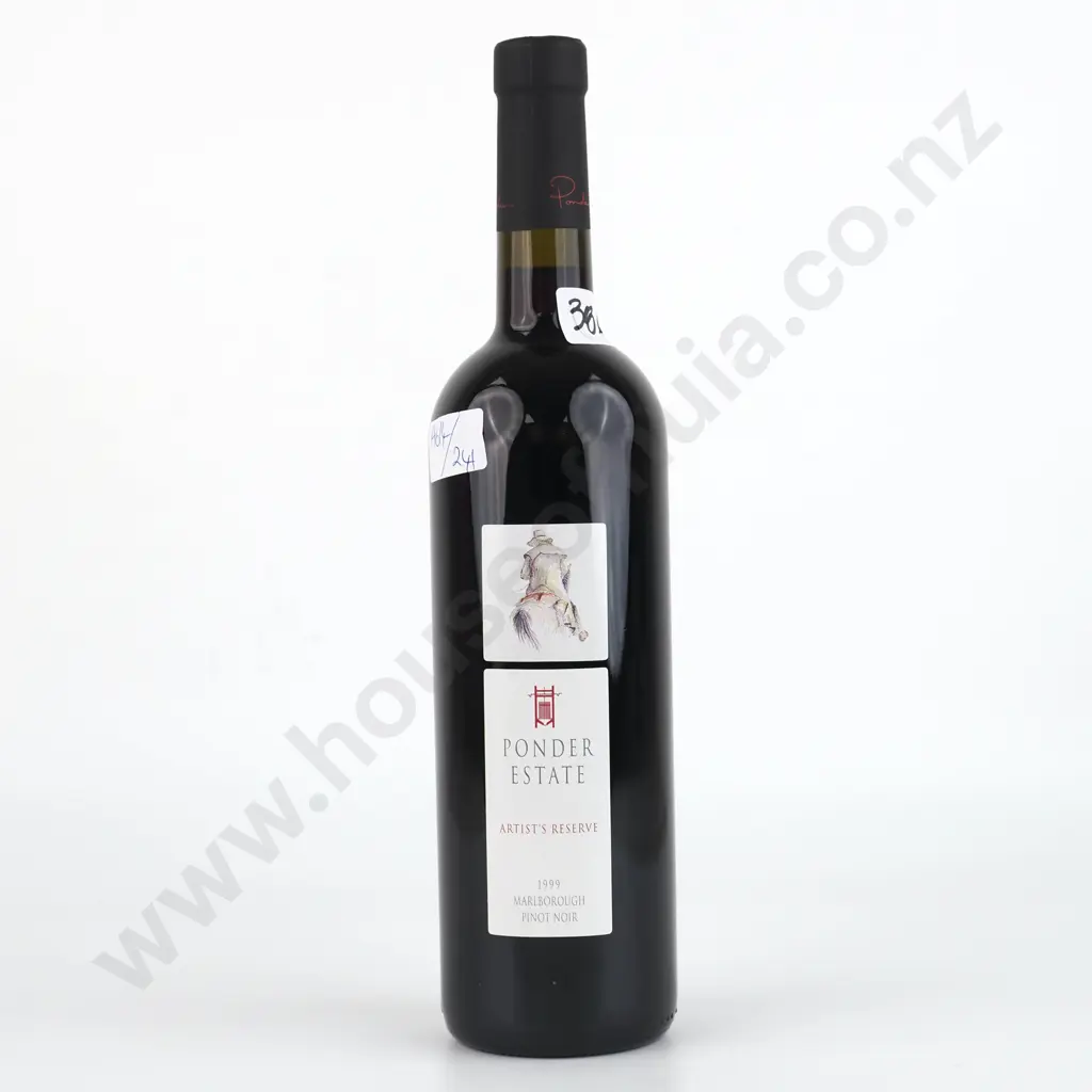 1999 Ponder Estate Artists's Reserve Pinot Noir - Marlborough. Image 1++