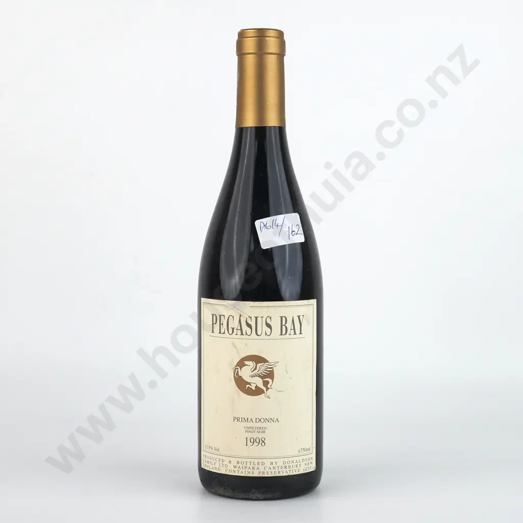 1998 Pegasus Bay Prima Donna Unfiltered Pinot Noir - Waipara. Image 1++