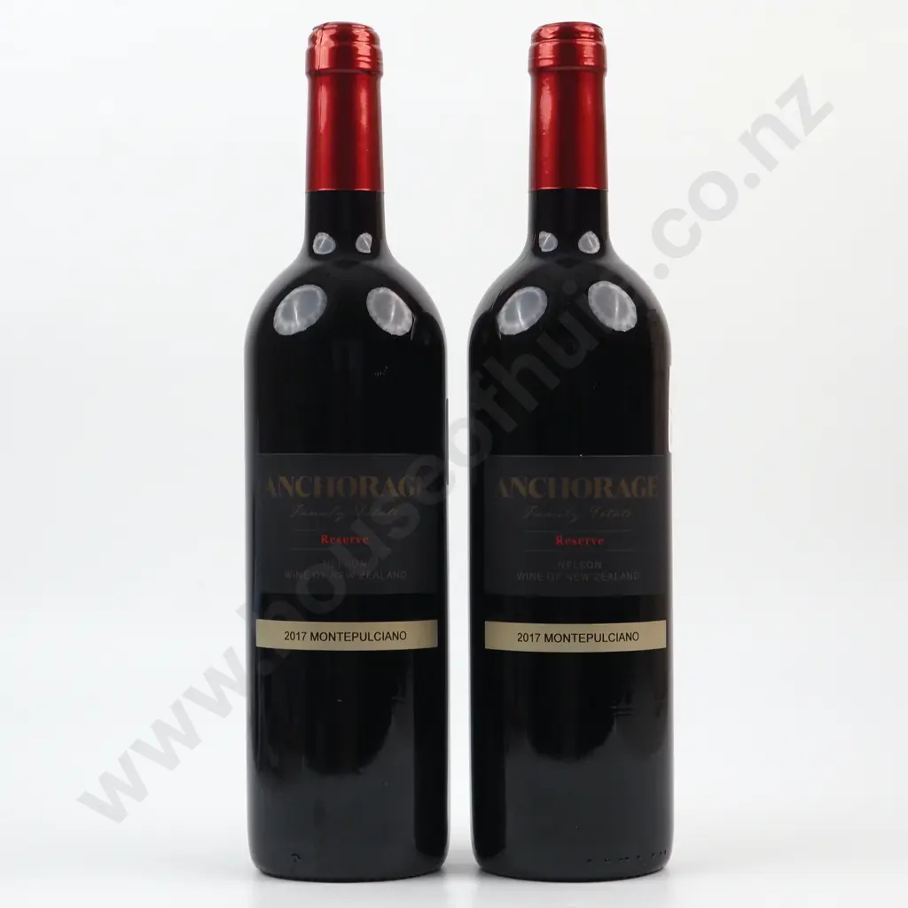 Two Bottles 2017  Anchorage Reserve Montepulciano. Nelson. Image 1++