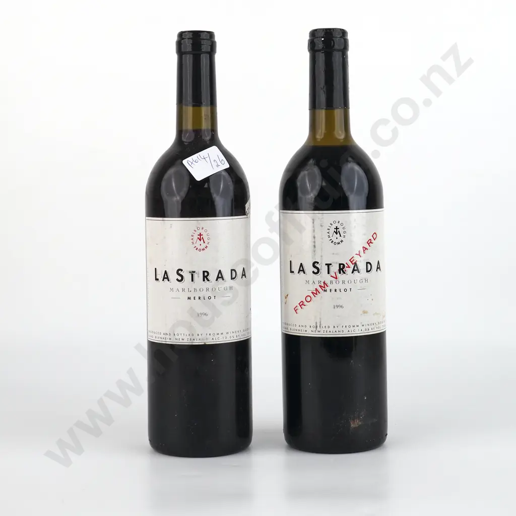 Two Bottles 1996 La Strada Merlot - Marlborough. Image 1++