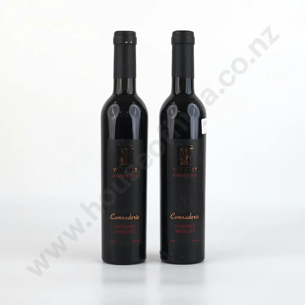 Two Bottles Wishart Comraderie Dessert Merlot - Hawkes Bay. Image 1++