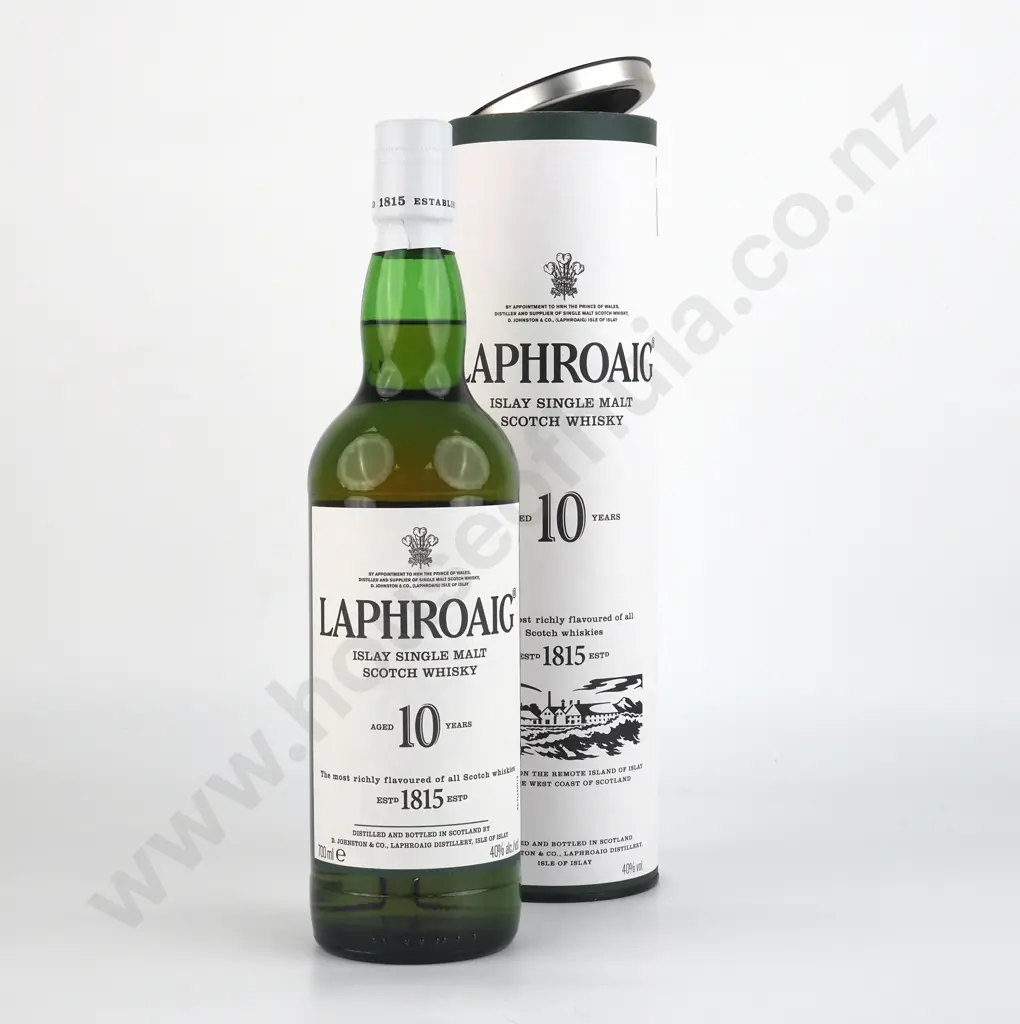 Laphroaig 10 Year Old Islay Single Malt Scotch Whiskey. Image 1++