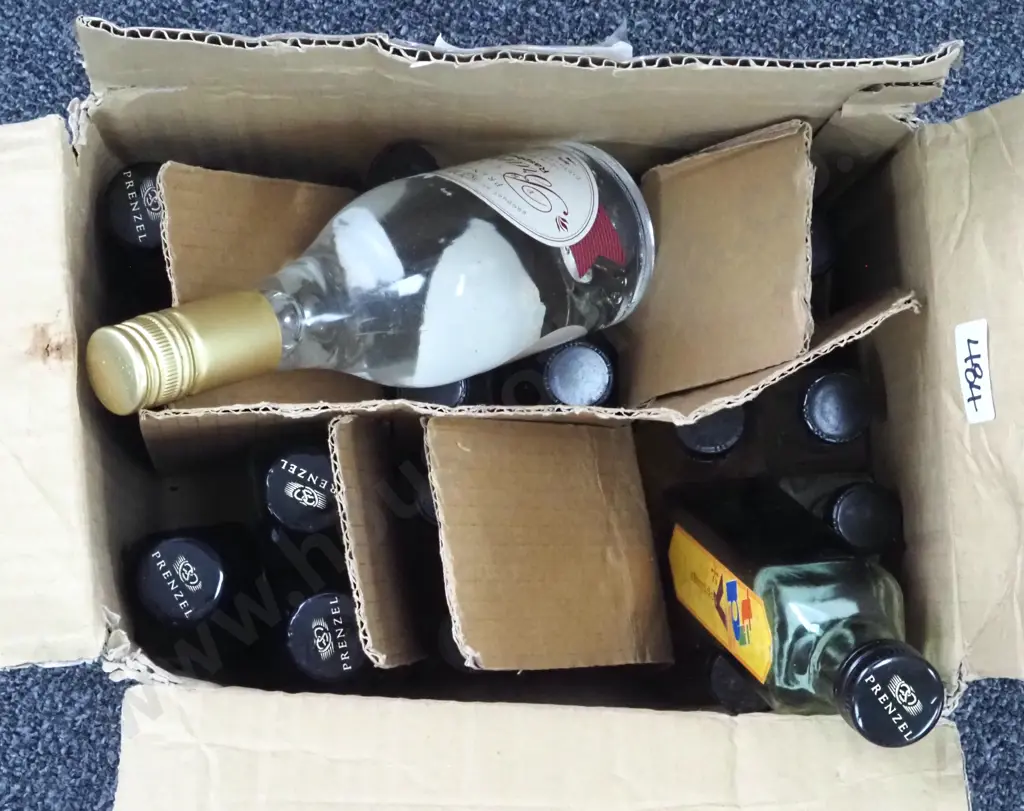 Mixed Lot of Prenzel 250mls Liquors, a 350ml Fruit Brandy  & Variety of 100ml Bottles of Flavours. Image 1++