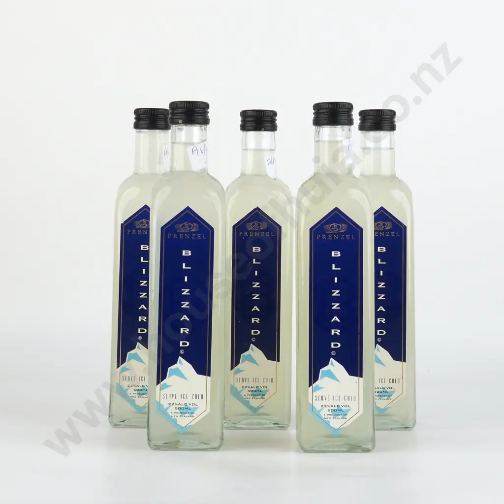 Five Bottles Prenzel Peppermint Schnapps - Blenheim. Image 1++