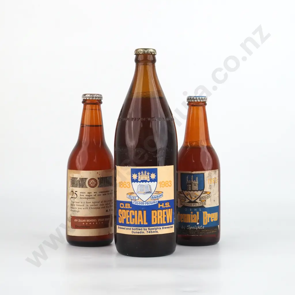 Three Vintage Bottles Of Speights. One 745mls 1863-1983 Image 1++
