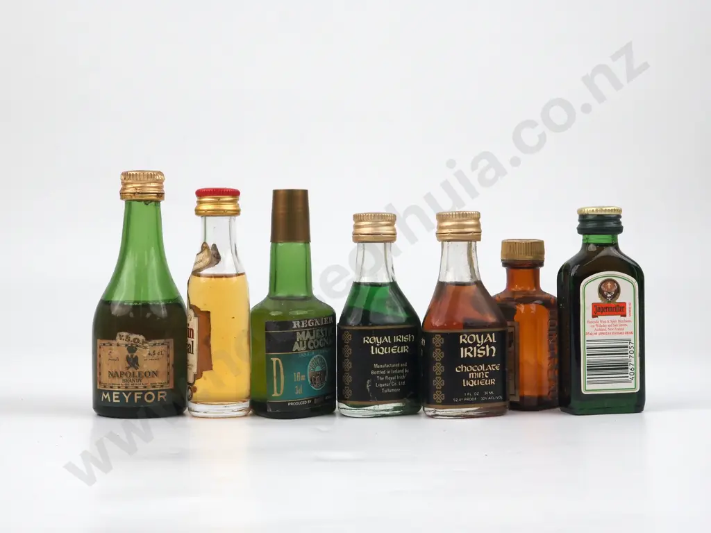Quantity Of Miniature Alcohol/Liqueur Bottles Including Cheri-Suisse, Meyfor Brandy, Jagermeister, Cointreau Image 1++