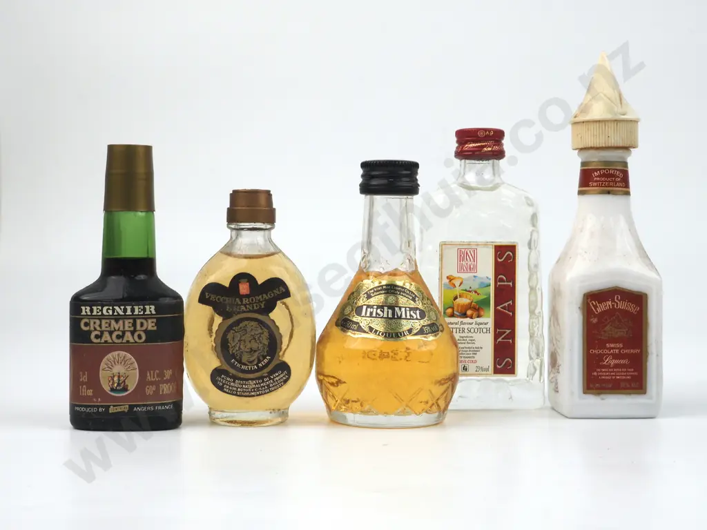 Quantity Of Miniature Alcohol/Liqueur Bottles Including Cheri-Suisse, Meyfor Brandy, Jagermeister, Cointreau Image 1++