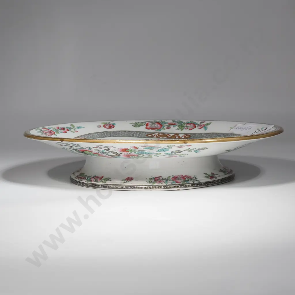 Antique Imari Minton Rectangular New Stone 1860 Floral Comport Cake Stand Image 1++