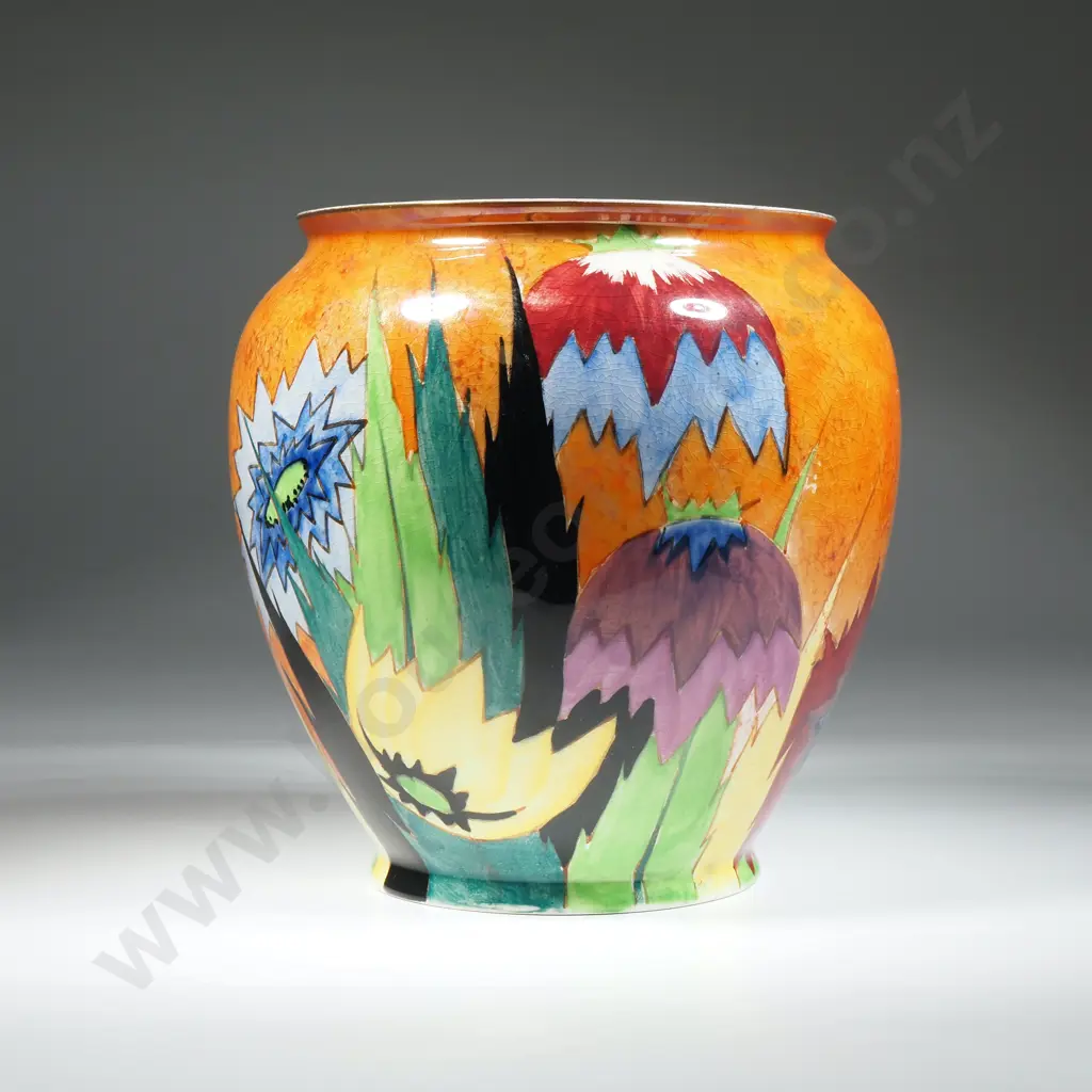 Carlton Ware Lustre Vase w Anemone Pattern 3694 Image 1++