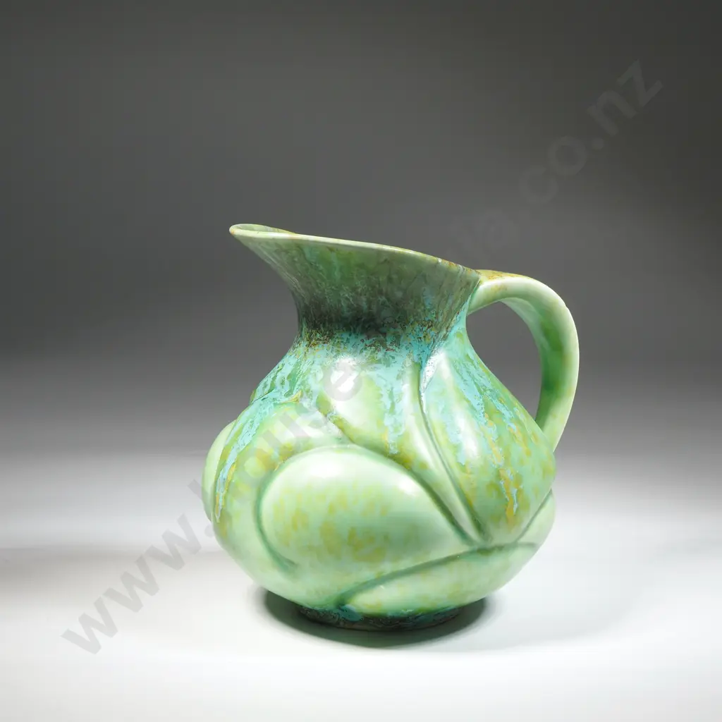 Squat Green Crown Devon Jug  Image 1++