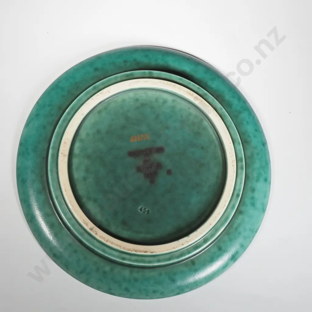 Griffen Stoneware Plate - Wilhelm Kage - Argenta - Gustavberg Sweden - Circa 1949 Image 1++