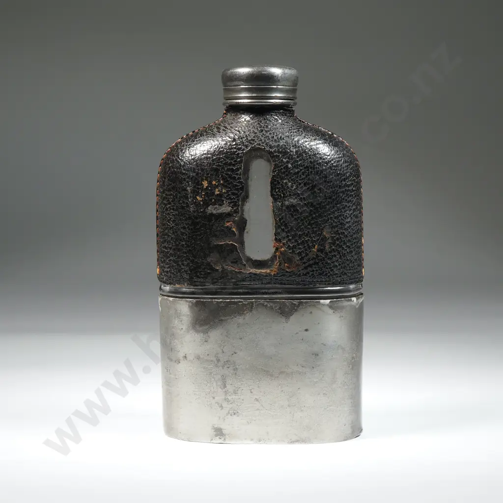 Antique Pewter Hipflask & Cup  Image 1++