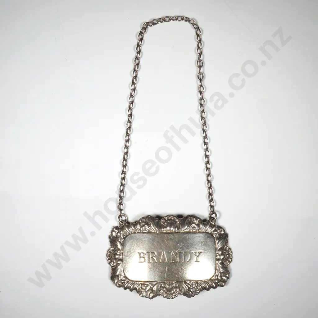 Sterling Silver Brandy Decanter Label  Image 1++