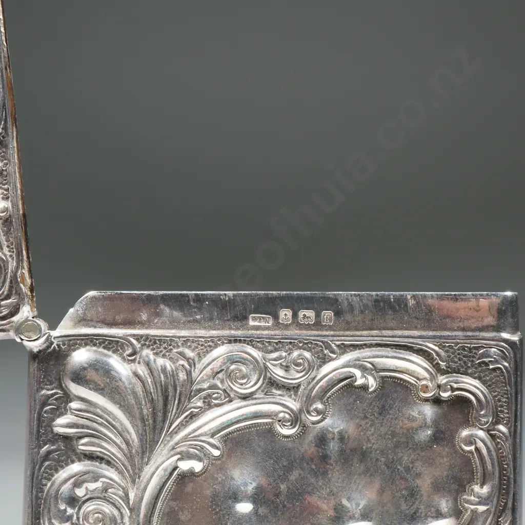 Sterling Silver Card Case w English Hallmarks Image 1++