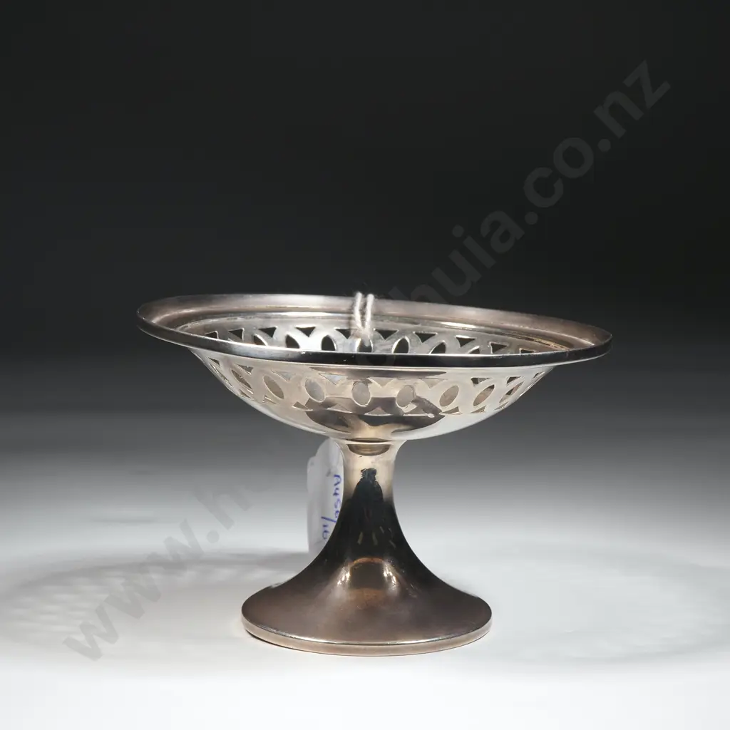 Sterling Silver Small Openwork Dish On Stand  Image 1++