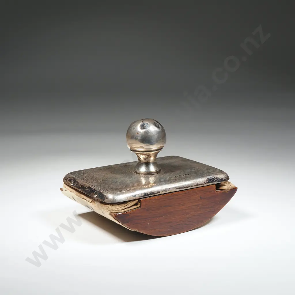 Sterling Silver Blotter Pad w Engine Turned Decoration - Birmingham 1920 Image 1++