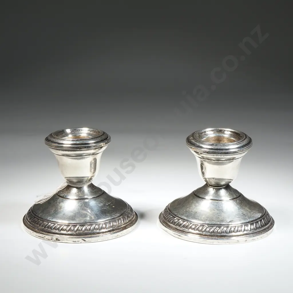 Pair Of Sterling Silver Candlesticks  Image 1++