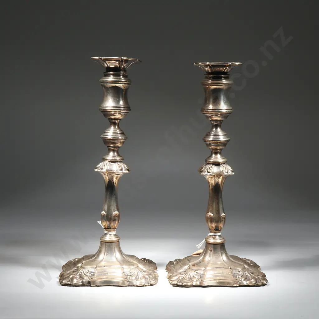 Pair Of Sterling Silver Candlesticks. Birm 1975 Image 1++