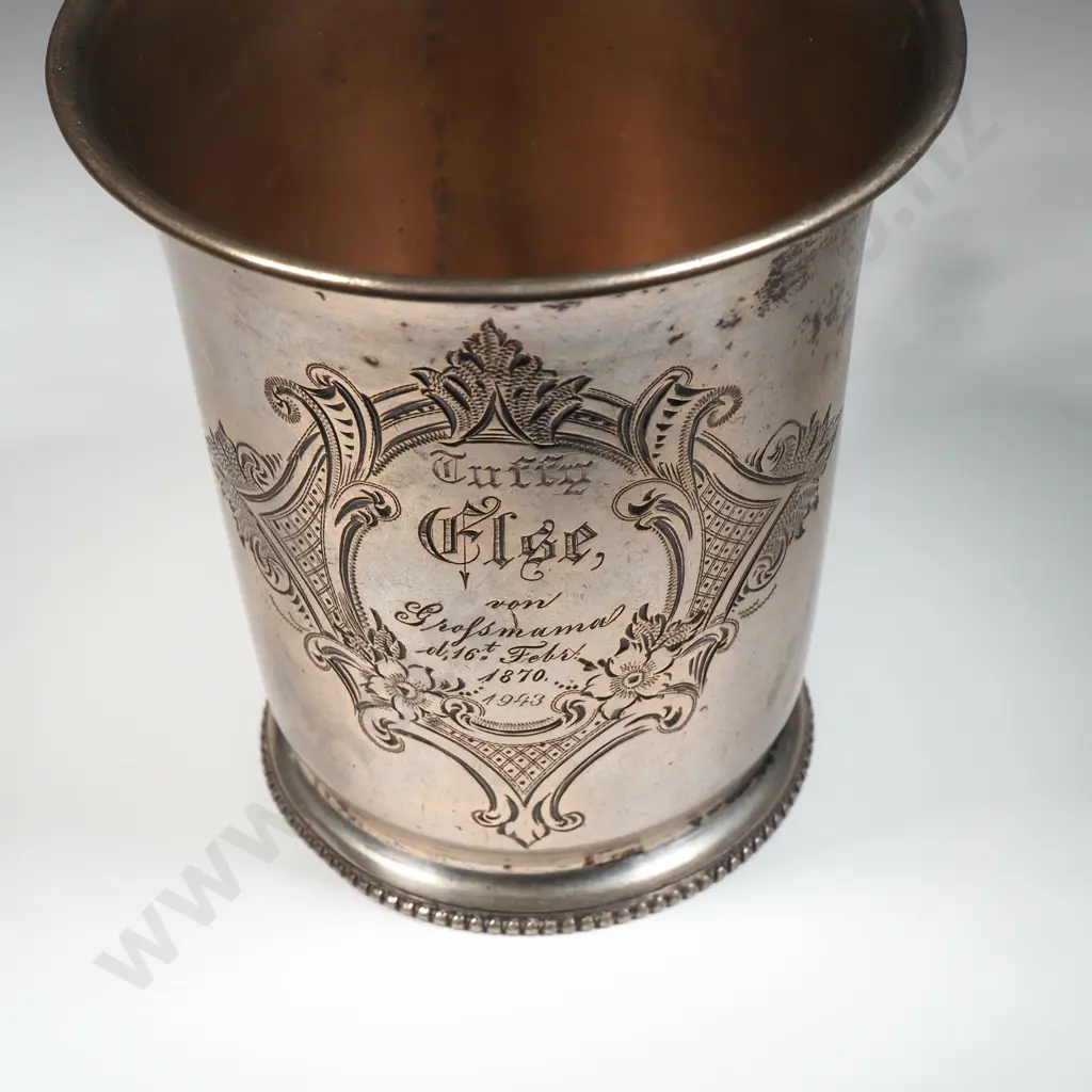 Continental .800 Silver German Cup - Hamburg Marks Image 1++