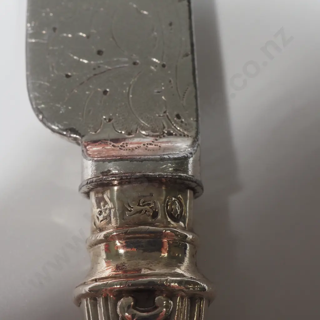 Box Set Of Sterling Silver Handled Dessert Knives & Forks - Originally 16 Place Set (2 Place Sets Missing) Image 1++