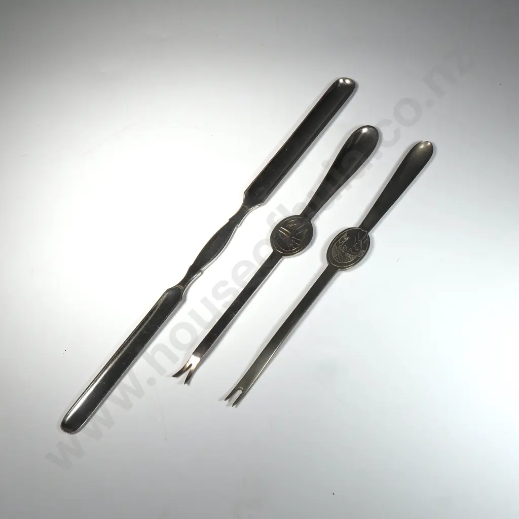 Two S/P Lobster Picks & S/P Marrow Scoop Image 1++